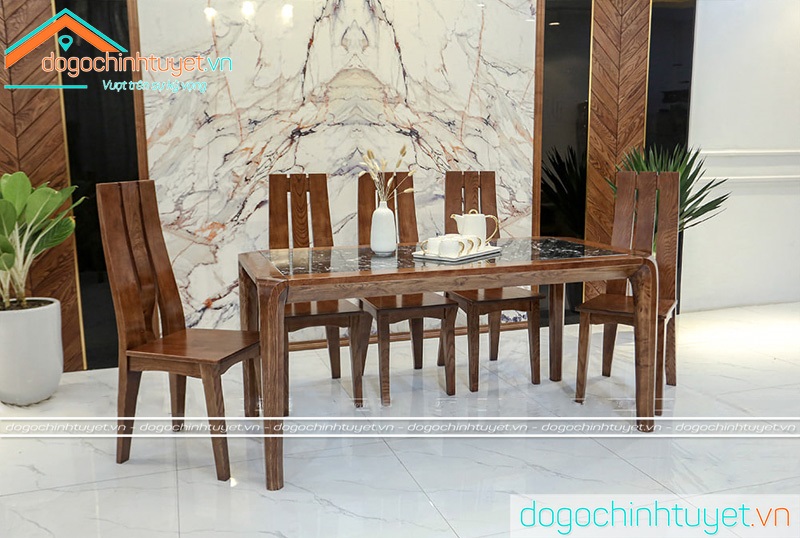 Bàn ghế ăn gỗ Sồi Thái Bình 8